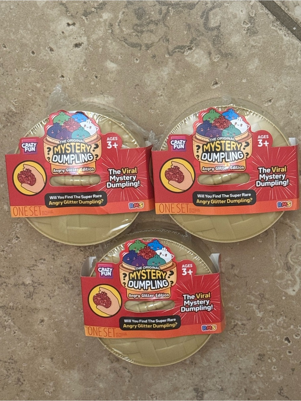 Mystery Dumpling Angry Glitter Edition - lot of 3